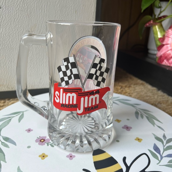 Vintage 1995 collections addition Slim Jim racing heavy glass mug - Picture 3 of 16